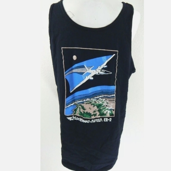 Vintage NASA Graphic Tank Single Stitch 1980's - Picture 1 of 4